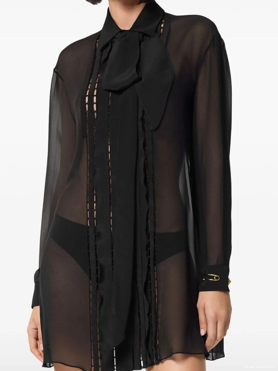 Affordable silk Versace Women Lavallire shirt 0820